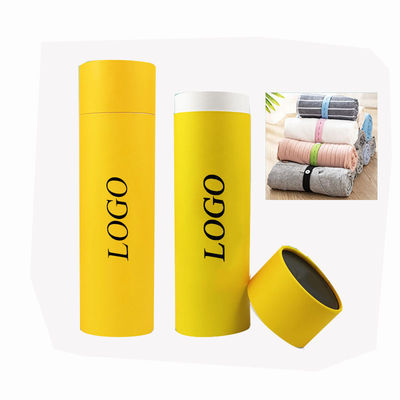 صناعة يدوية CMYK الورق المقوى أسطوانة أنبوب صندوق التعبئة والتغليف للجوارب والملابس الداخلية