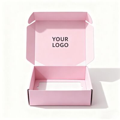 Custom Premium Pink Shipping Box Cardboard Recyclable Cosmetic Paper Boxes For Makeup Packaging