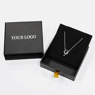 شعار مخصص رغوة إدراج صندوق مجوهرات صلب للخاتم قلادة سوار 9x9x3cm