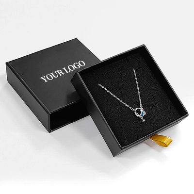 شعار مخصص رغوة إدراج صندوق مجوهرات صلب للخاتم قلادة سوار 9x9x3cm
