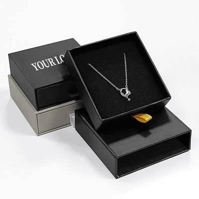 شعار مخصص رغوة إدراج صندوق مجوهرات صلب للخاتم قلادة سوار 9x9x3cm
