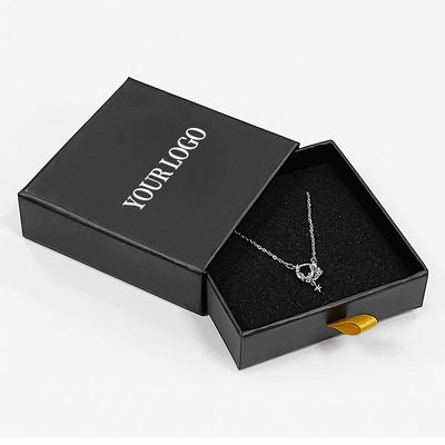 شعار مخصص رغوة إدراج صندوق مجوهرات صلب للخاتم قلادة سوار 9x9x3cm