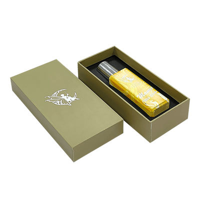 شعار مخصص غطاء فاخر ذهبي صغير وقاعدة زجاجة عطر صندوق هدية ورق مقوى صلب