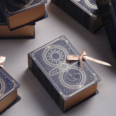 صندوق هدية مغناطيسية فاخرة مخصصة كعكة زهرة شاي عباءة صندوق مخصص مع عباءة شعار