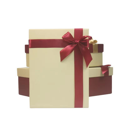 علبة هدايا عالية الجودة حزمة قابلة للتخصيص الحجم لعيد الحب عيد الأم الأسود الأبيض القوس الديكور علبة هدية
