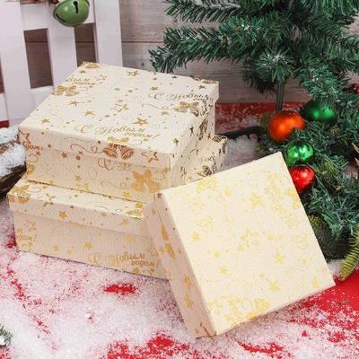 صناديق هدايا عيد الميلاد مع الشريط المطبوعة خصيصا صناديق هدايا عيد الميلاد البوليستر لXmas