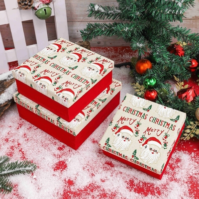 صناديق هدايا عيد الميلاد مع الشريط المطبوعة خصيصا صناديق هدايا عيد الميلاد البوليستر لXmas