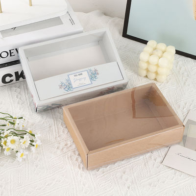 صندوق هدايا ملابس مخصصة عالية الجودة وشخصية لتصميم غلاف تغليف الجوارب والملابس والإكسسوارات مع نافذة