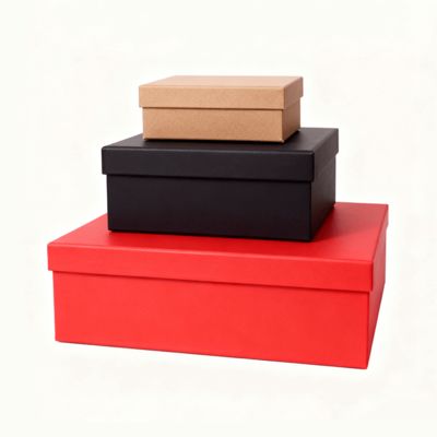 مجموعة علب هدايا مسطحة فاخرة مخصصة بغطاء برتقالي مع حقيبة ورقية تتميز بالتصفيح غير اللامع والنقش وطباعة رقائق الذهب