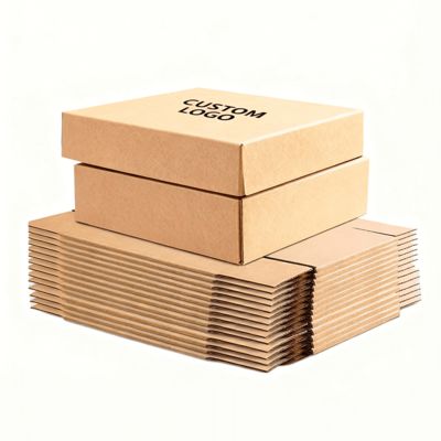 صناديق طائرات الشحن قابلة لإعادة التدوير مقاومة عالية القوة من الورق المقوى المموج النقش لتغليف الشركات الصغيرة