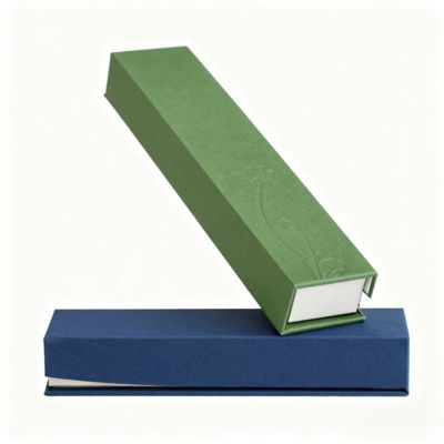 صندوق بخور مستطيل بلون موحد فاخر، تغليف ورقي كرافت مخصص للهدايا، صناديق صلبة، بطانة إسفنجية، ختم