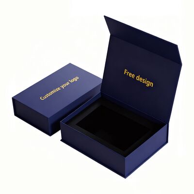 Custom Personalized Packaging Box With Magnetic Closure Black Insert For Shoes Clothing