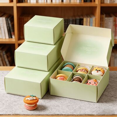 Custom Durable Folding Durable Tough Paper Cardboard Mailing Paper Boxes for Candy Cookie and Macarons