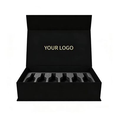 صناديق ورقية أنيقة مخصصة غطاء مغناطيسي صندوق هدايا مع مقبض للزجاجة النبيذ عطر مجموعة بطاقة VIP